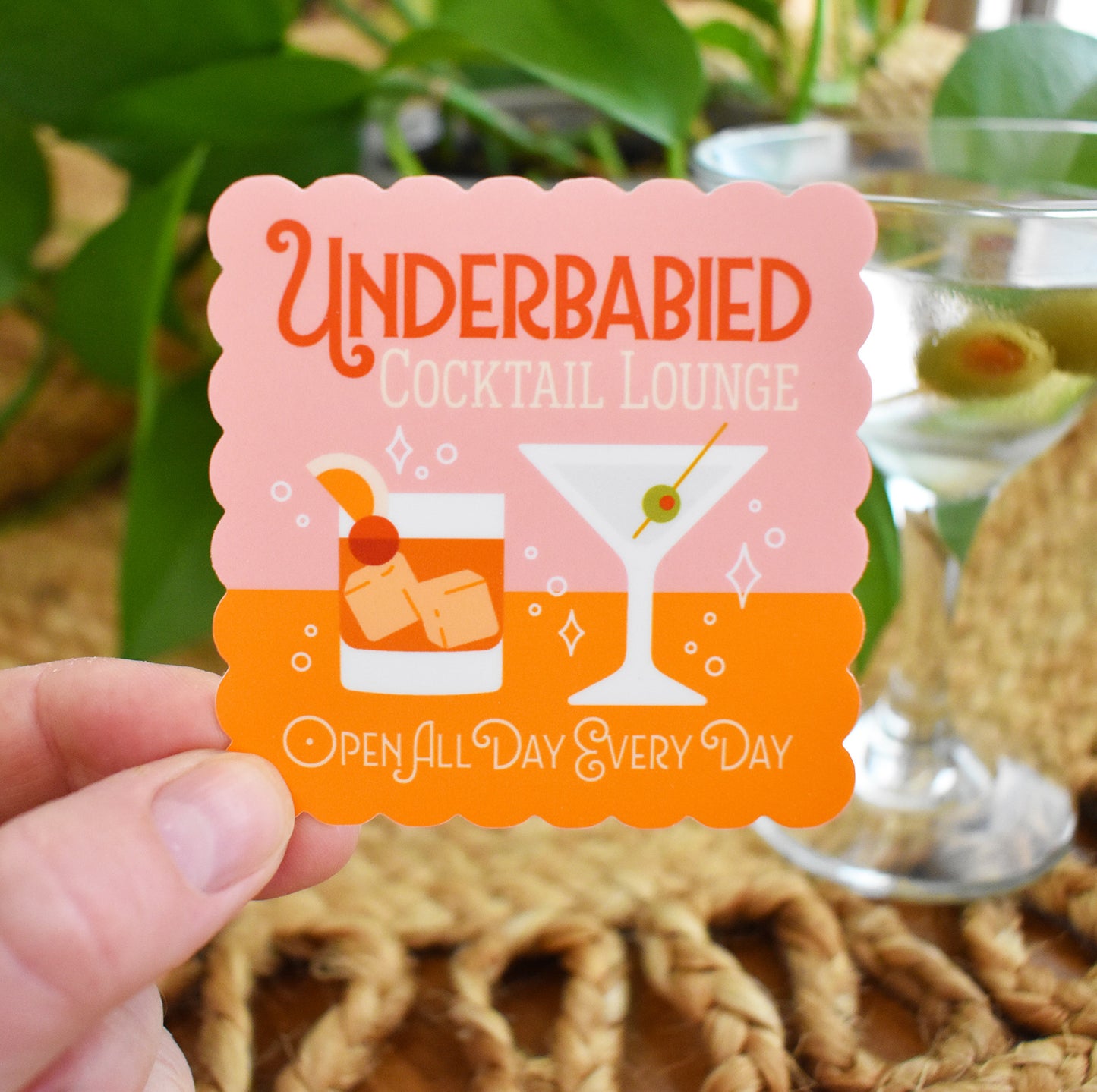 Underbabied Cocktail Lounge Sticker