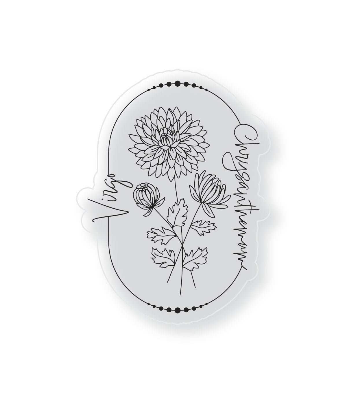 Virgo Zodiac Flower Sticker