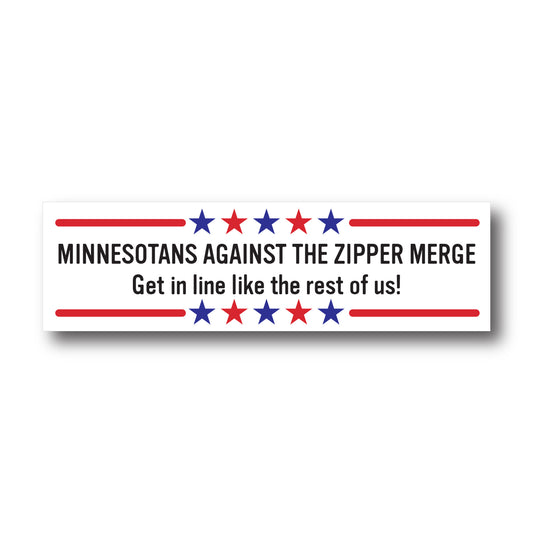Zipper Merge Bumper Sticker
