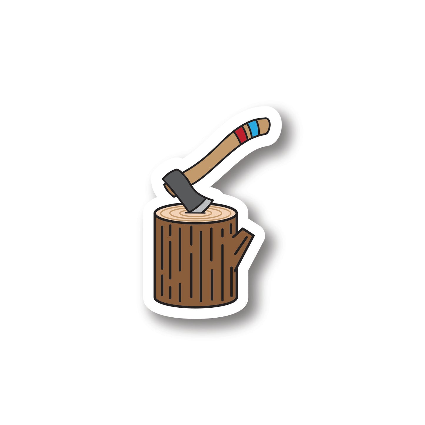 Chopping Wood Sticker