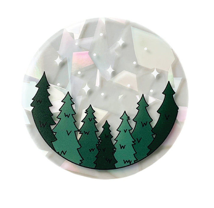 Northern Lights Forest Sun Catcher Window Decal