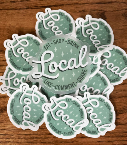 Support Local Clear Sticker