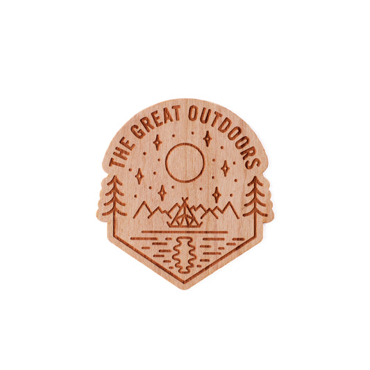 The Great Outdoors Wood Sticker